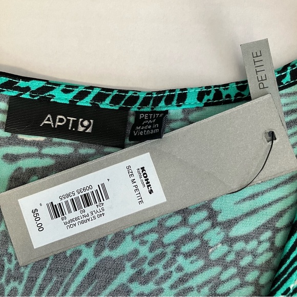 APT 9 Womens Wrap Dress Green Floral Sleeveless V-Neck Buckle Stretch Size MP - Picture 4 of 6